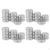 40 Pcs 15 Ml Silver Small Aluminum Round Lip Balm Tin Storage Jars Containers with Screw Lids for