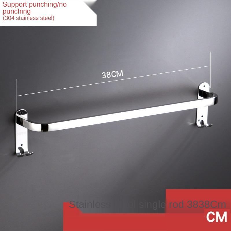 Вешалка для полотенец из нержавеющей стали 304, настенная вешалка для полотенец, одинарный стержень, двойной стержень с крючком, аксессуары для ванной комнаты ZM227