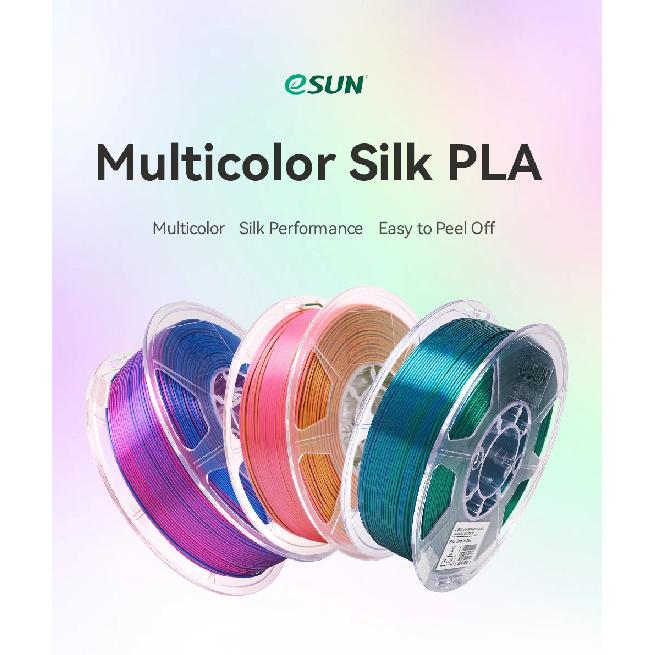 eSUN PLA-Silk Mystic Multi Color Filament 1.75mm 1kg 3D Printer