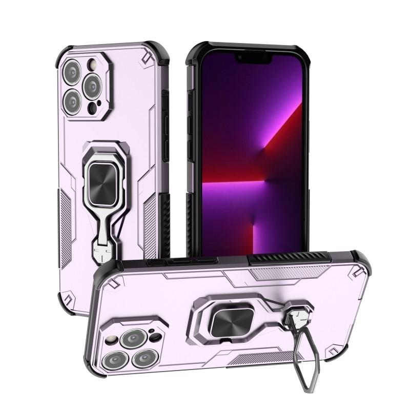Чехол для телефона iPhone 15 Pro WANLONFENG PC TPU Задняя крышка Подставка со Закаленным стеклом