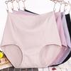 Plus Size Women Breathable High Waist Solid Color Simple Triangle Underwear