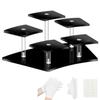 Heizi Figure Case, Collection Case, Figure Shelf, Display Case with Fixing Tape (5 Figures, Black)