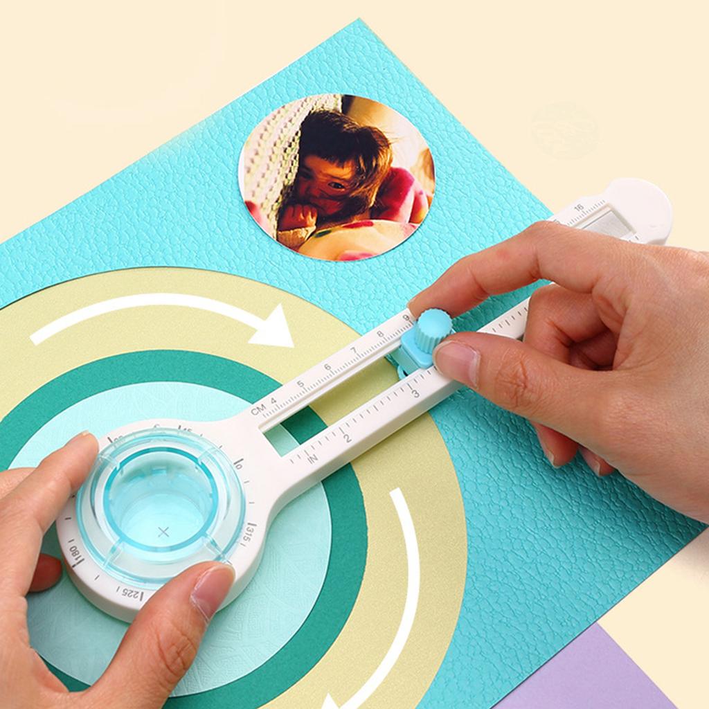 Circular Paper Cutter Paper Round Trimmer Multifunctional Scrapbooking Tool for Paper Coupons Label Photo Cardstock