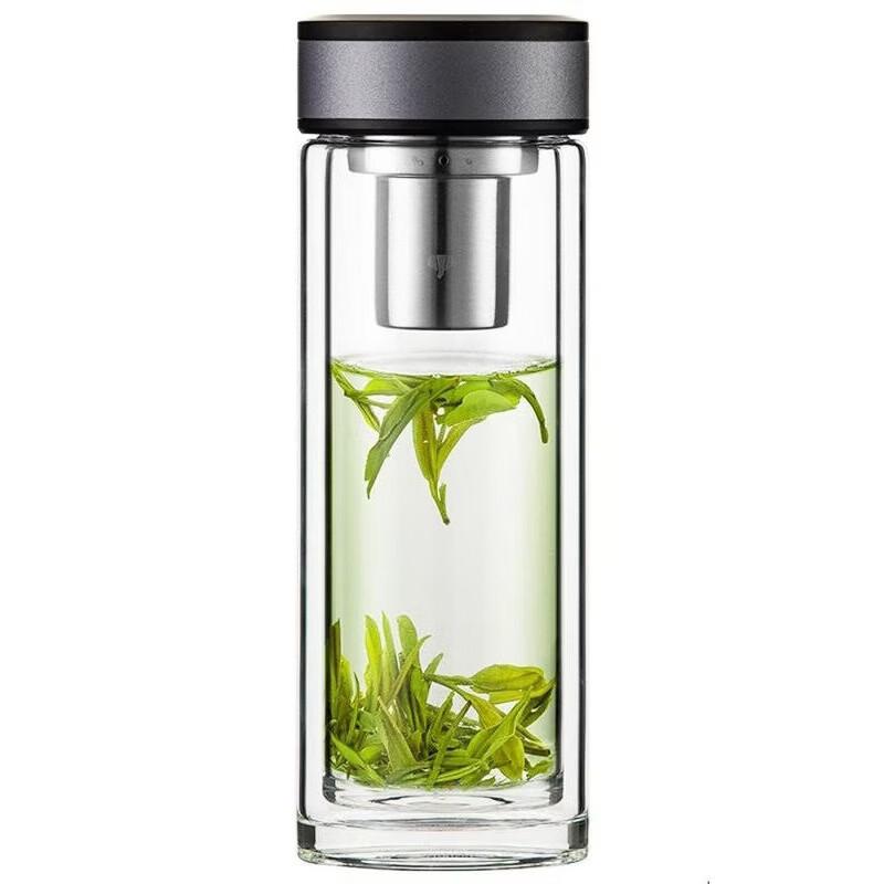 WANXIANG Double-Layer Glass Filter Cup with Lid