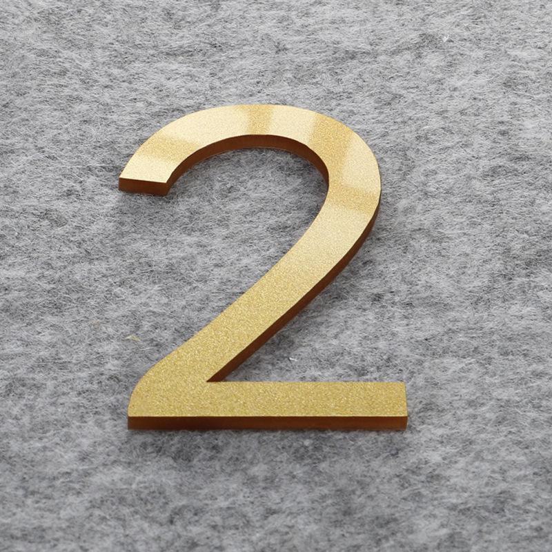 Матовая бронза золото 3D акриловые буквы номер дома настенные наклейки