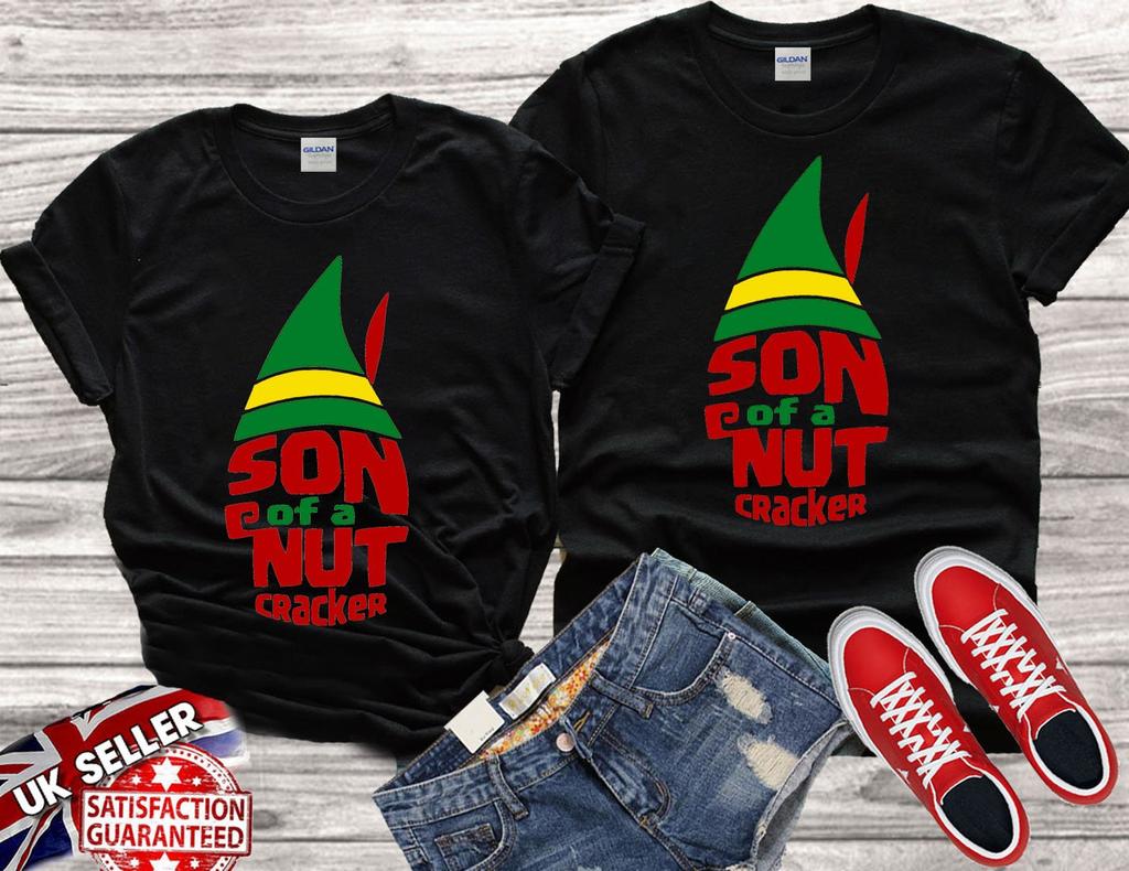 Son Of A Nut Cracker Christmas Funny Tshirt Top Men Women Ladies Gildan S-M-L-XL-XXL-3XL-4XL-5XL Unisex V123