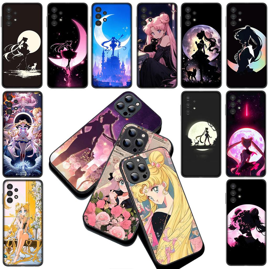 Girl S-Sailors-Cartoon Moon Cover for Samsung Galaxy A36 A55 A26 A05 A06 A14 A50 A51 A53 A54 A12 A13 A23 A35 Coque Phone Case