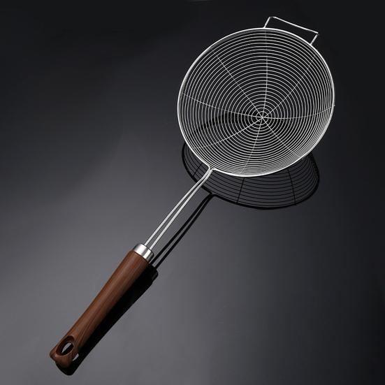 Шумовка Ложка-Дуршлаг для Пасты с Длинной Ручкой Сетчатая из Нержавеющей Стали Дуршлаг для Жарки и Варки Термостойкий Кухонный Инструмент для Сливания и