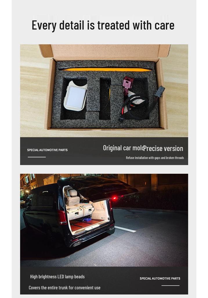 16-24 Mercedes Vito V260 Свет в багажник Модификация заднего отсека