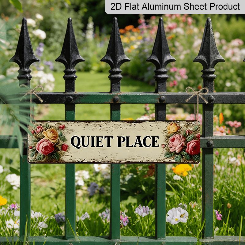 3.94 X 15.74 Inches Aluminum Decorative Sign - 2D Flat, 1pc Vintage Metal Sign for A Quiet Place, Versatile Wall Decor Suitable for Home, Room