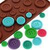 Cute Button Shape Silicone Mold Jelly\Soap\Chocolate Mould,DIY Baking Cake Decorating Tools KTY