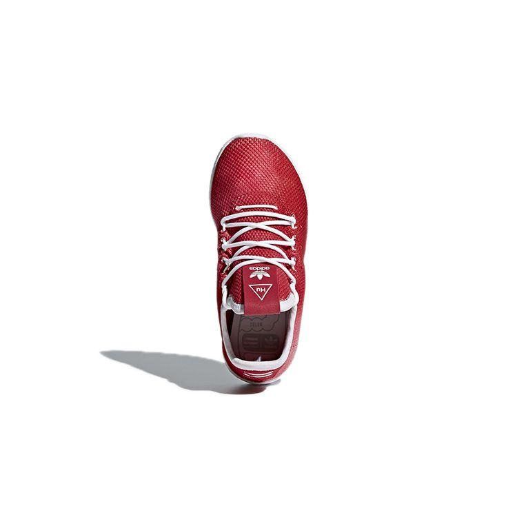 Кроссовки Pharrell x adidas Tennis Hu C Scarlet White Детские Красная Обувь-Белая BB6838
