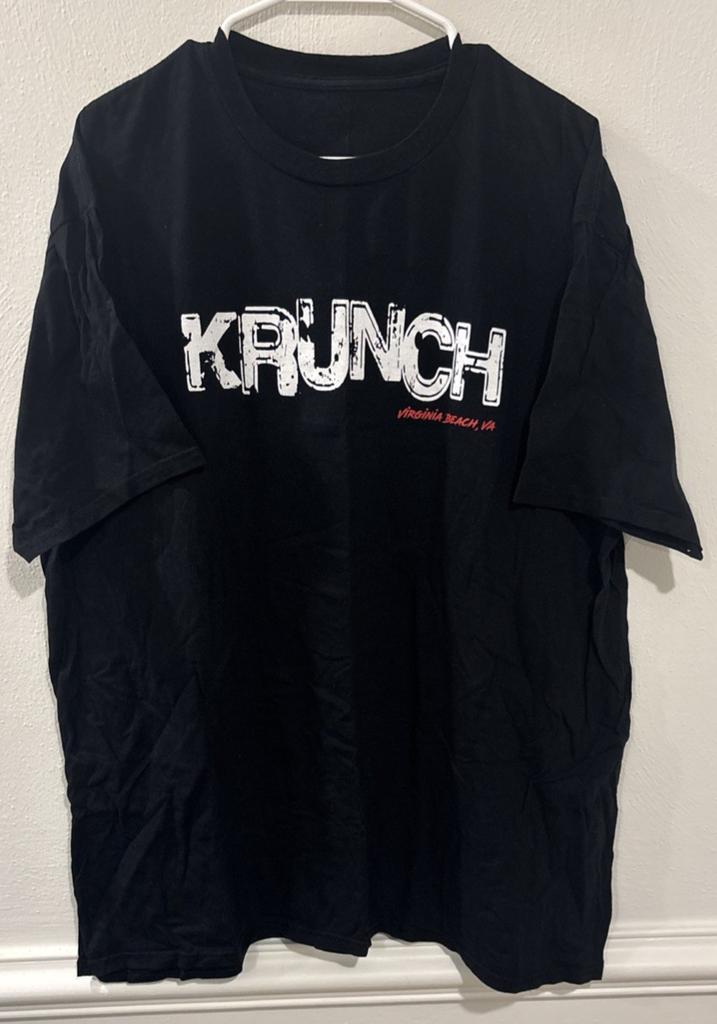 Krunch #Throwdown Группа Черная Мужская 2XL Графичная Музыкальная Футболка Унисекс