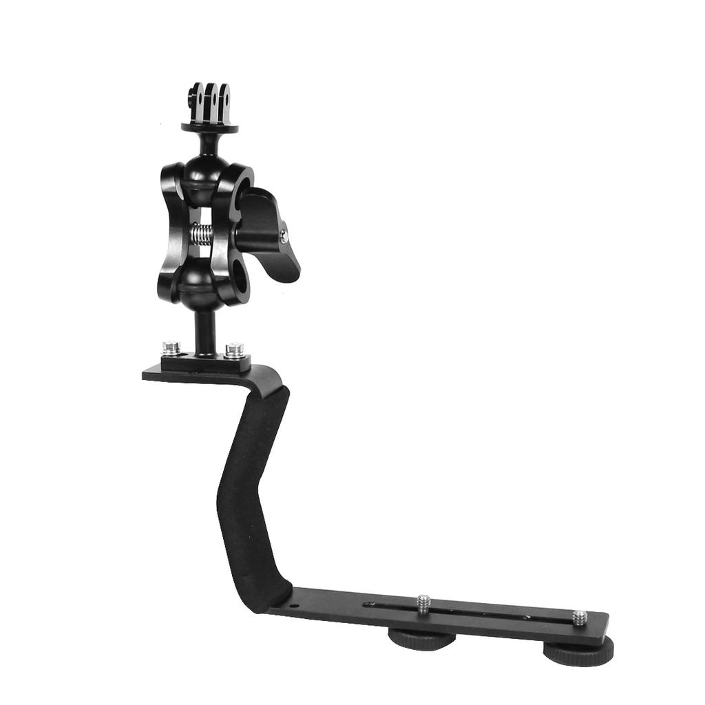 Алюминиевый сплав Diving Bracket Z-типа с одной ручкой и базовым адаптером для Gopro, подводной камеры, фотобокса, фонаря