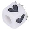 300pcs White Acrylic Number Beads Mixed Numbers 0-9 Loose Beads bulk DIY Beads  Key Chains