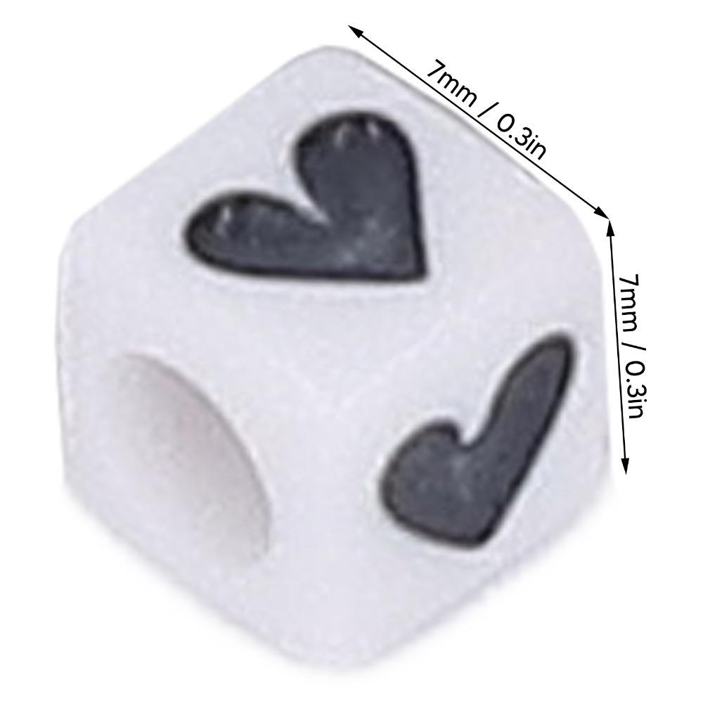 300pcs White Acrylic Number Beads Mixed Numbers 0-9 Loose Beads bulk DIY Beads  Key Chains