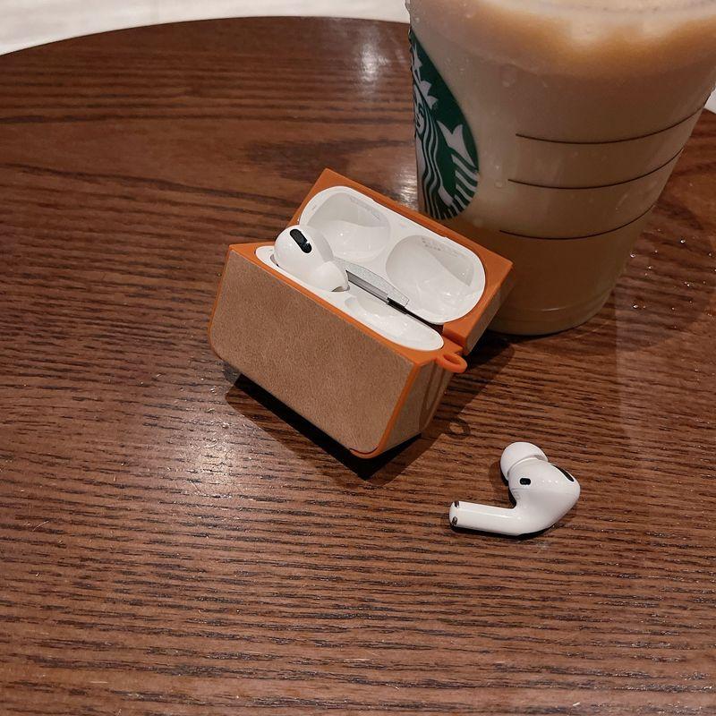 Чехол с кожаным узором для AirPods 4/3/2/1 - Пластиковый Простой Однотонный Пылезащитный Ударопрочный с Ремешком Полная Защита на Apple AirPods Pro3/AirPods Pro2