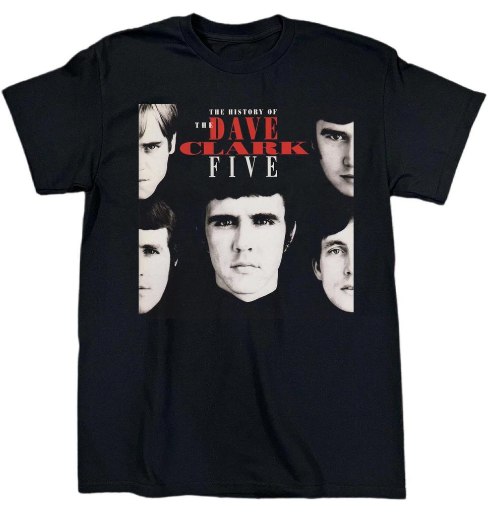 NEW History of the Dave Clark Five Heavy Cotton Black T Shirt S-5XL TR734