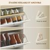 Modern Compact Four-Drawer Shoe Storage Cabinet - White