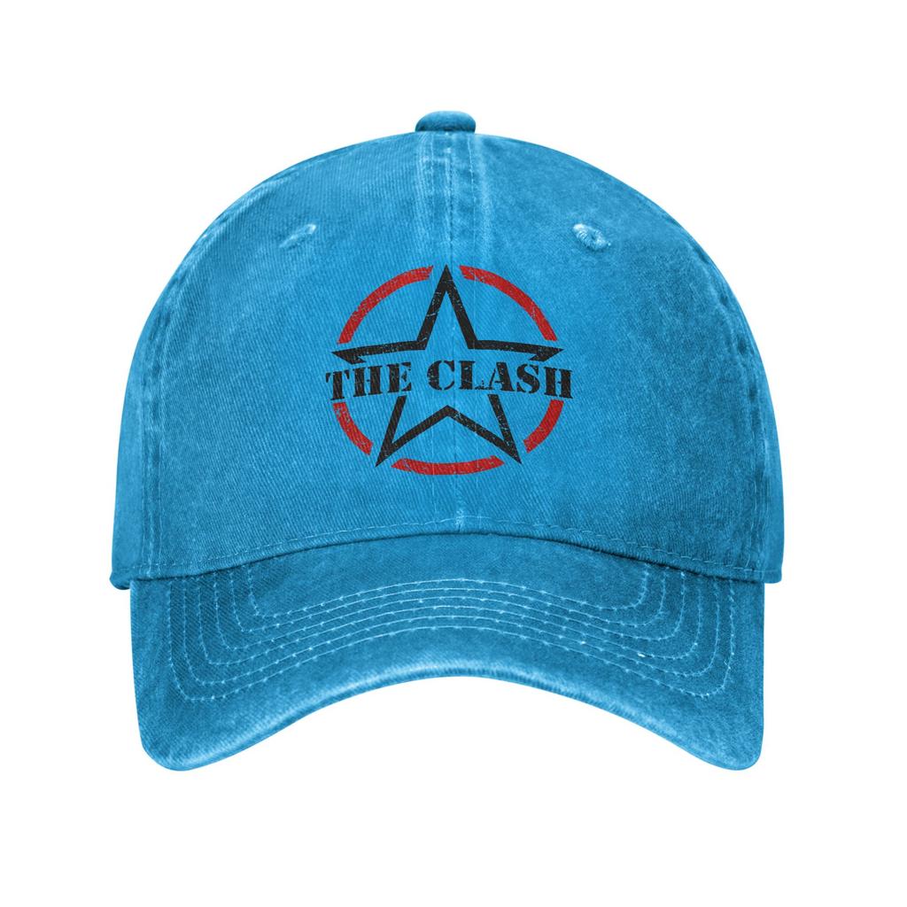 The Clash Baseball Cap Retro Distressed Washed  Headwear Unisex Style Outdoor Activities  Gift Caps Hat