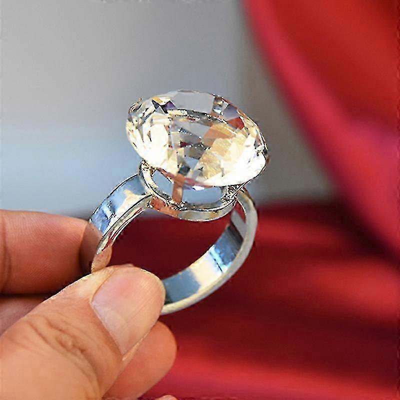 Crystal diamond wedding ring, proposal, Valentine's Day confession, girlfriend's birthday gift, decoration, home décor, 8cm