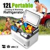 12V/240V 60W Portable Mini Refrigerator  Car Camping Home Fridge Cooler 12L /Warmer With 2 Charging Methods with Handle