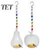Hanging Bird Feeders for Outdoors Glass Fruit Feeder, Clear Pear Feeder with Metal Wild Garden Chain, Decorative Patio Backyard Easy Clean