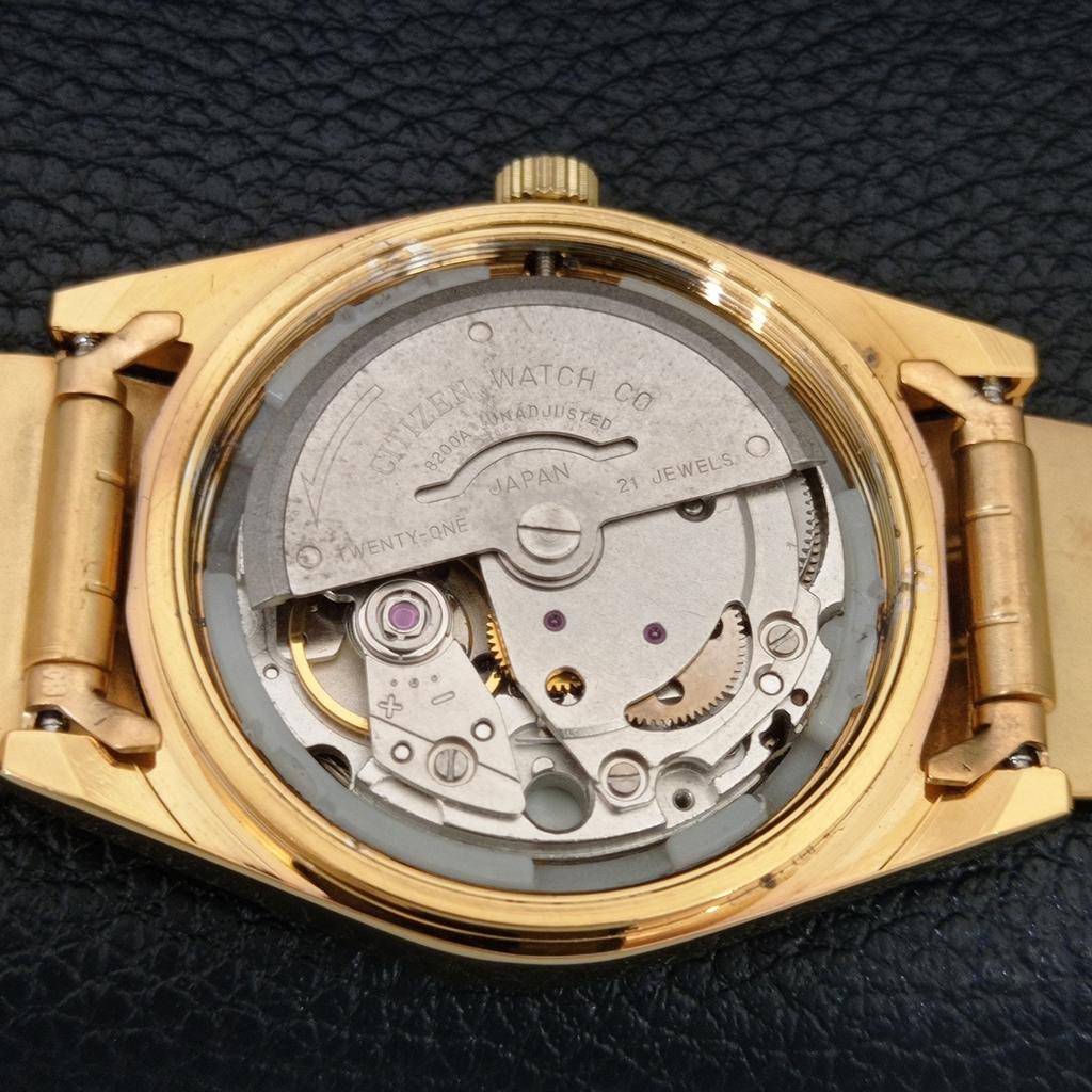 ВИНТАЖНЫЕ ОТРЕМОНТИРОВАННЫЕ МУЖСКИЕ ЧАСЫ CITIZEN AUTOMATIC 8200 ЯПОНИЯ ЧЕРНЫЙ ЦИФЕРБЛАТ a445359-1