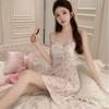 Summer Ice Silk Women Nightdress With Short Skirt And Comfortable Design For Home
