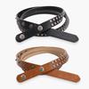 Studded Belt for Men Women Snap-On Punk Goth Vintage Faux Leather Waistband