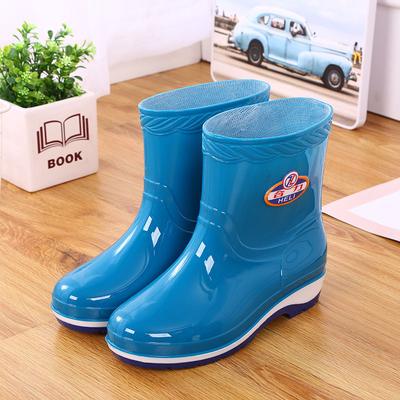 Короткие резиновые сапоги женские нескользящие и износостойкие водонепроницаемые клеевые сапоги флисовые теплые водные сапоги защита труда средняя голень лошадь