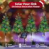 Solar Christmas Tree Simulation Lights Outdoor Waterproof LED Lawn Garden Patio Porch Landscape Decorative Lamp for Holiday Party
