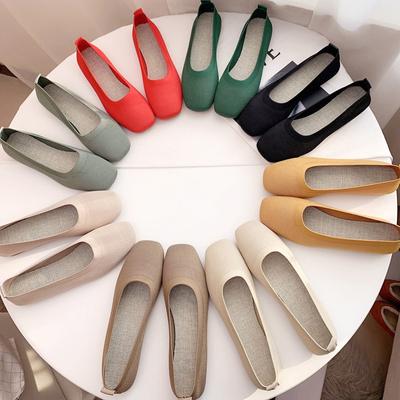 Эластичные мокасины, женские летние лоферы, дышащие эспадрильи, нескользящие кроссовки на плоской подошве на плоской подошве, женские слипоны