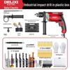 Многофункциональная электрическая дрель и шуруповерт Delixi, 220 В, ручной ударный молоток для бытового использования.