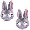 Набор масок для вечеринки 'Sugarello Rabbit Animal' из 2 штук, Маски, Косплей, Хэллоуин, Головные уборы, (Серый)