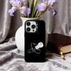 Чехол для телефона C-Catfish And B-Bottlemens Для iPhone17,16,15,14,13,12,11 Plus,Pro Max Черный Конфетный Посеребренный Чехол