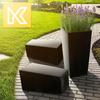 KADAX Flowerpot + Insert 18x36cm Tall Black Gloss