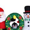 Large Inflatable Santa Christmas Decorations Outdoor LED Snowman Penguin Polyester Ornament for Winter Yard Party