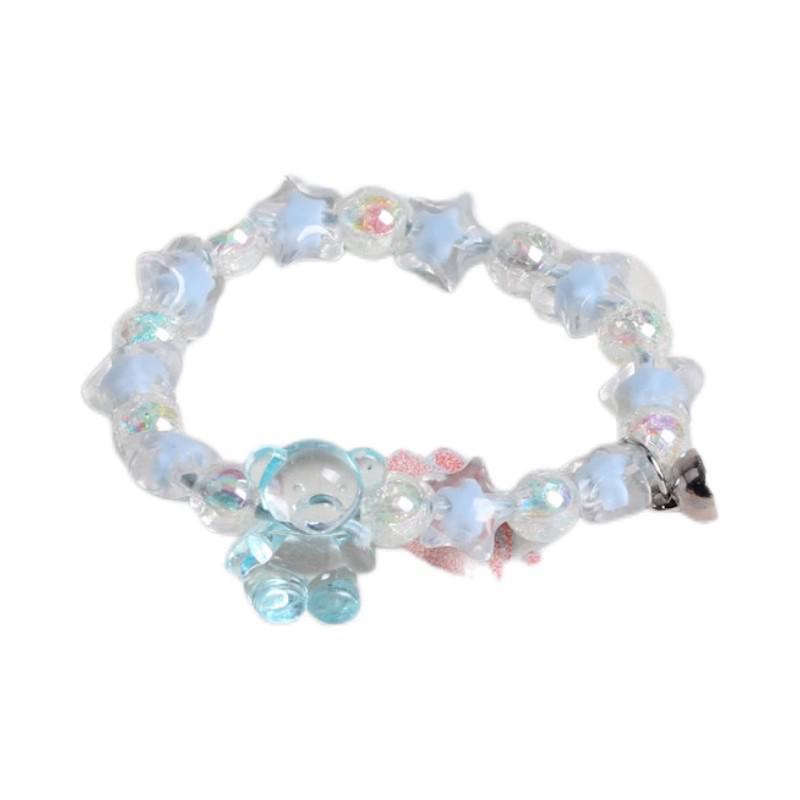 Красочные браслеты с бусинами в стиле преппи с мишками для пар и друзей