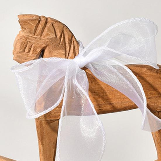 Деревянная фигурка лошадки-качалки с лентой, статуэтка лошадки-качалки ручной работы, украшение для дома, офиса, гостиной, кинетическая настольная декорация, орнамент