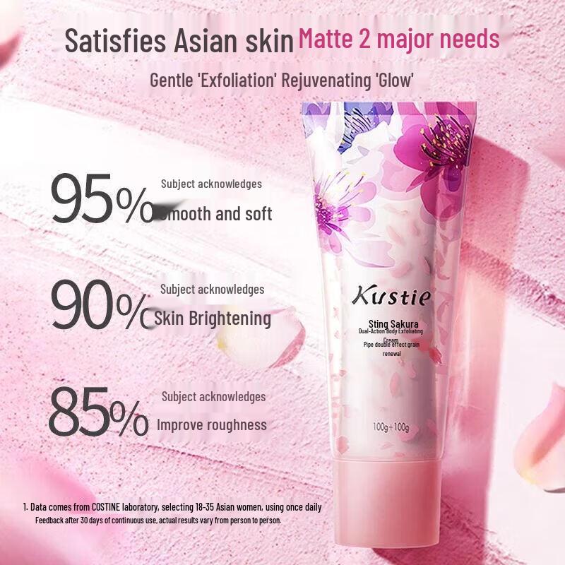 Kustie Rose Scent Dual-Effect Body Scrub