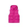 Solid Color Zip Hooded Sleeveless Down Vest Women Vests Daisy-Purple F11W344922F-PU