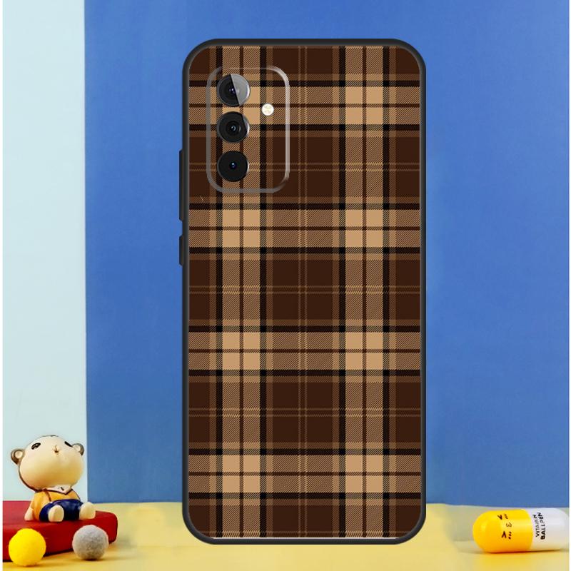 Коричневый Клетчатый Чехол Для Samsung Galaxy A52 A32 A22 A12 A13 A23 A33 A53 A51 A71 A15 A25 A14 A34 A54 Кейс