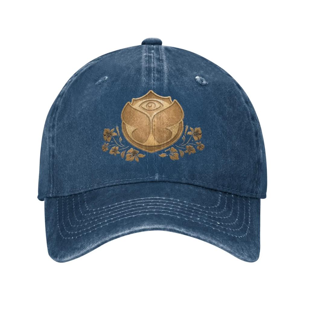 Unisex Women Vintage Tomorrowlands Logo Printed Hats Casual Distressed Washed Retro Baseball Cap Adjustable