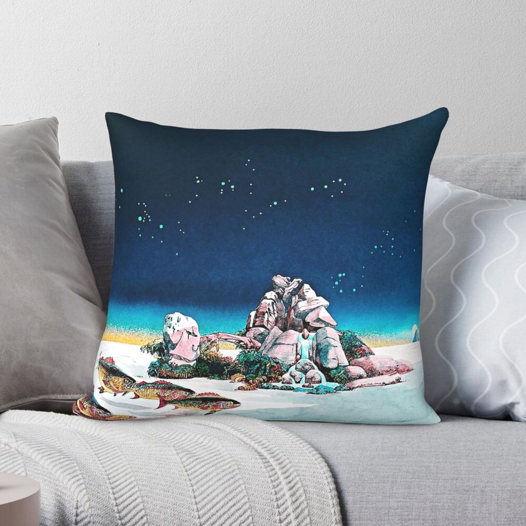 Yes Tales From Topographic Oceans Square Pillowcase Polyester Linen Velvet Printed Decorative Pillow Seater Cushion Cover