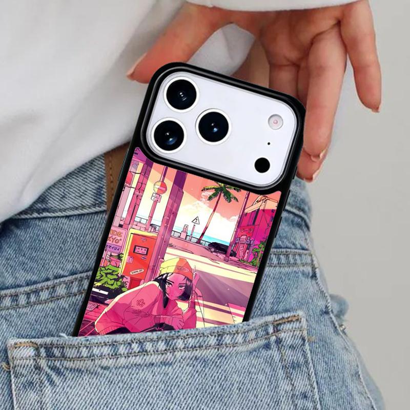 Чехол в японском стиле с аниме для iPhone 16e 15 14 13 12 17 Pro Max Plus Air 17pro Чехол Coque