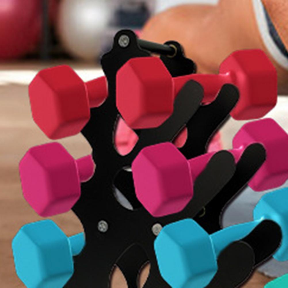 4-Tier Dumbbell Rack Heavy Duty Weight Stand with Handle Space Saving A-Frame Metal Home Gym Workout Dumbbell Holder