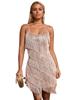 Платье-футляр Rose Beauty с бахромой и пайетками