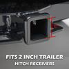 Trailer Hitch Cover For 2 Inch Receivers, Heavy Metal American Flag Hitch Cover For Trucks Accessories (Black)