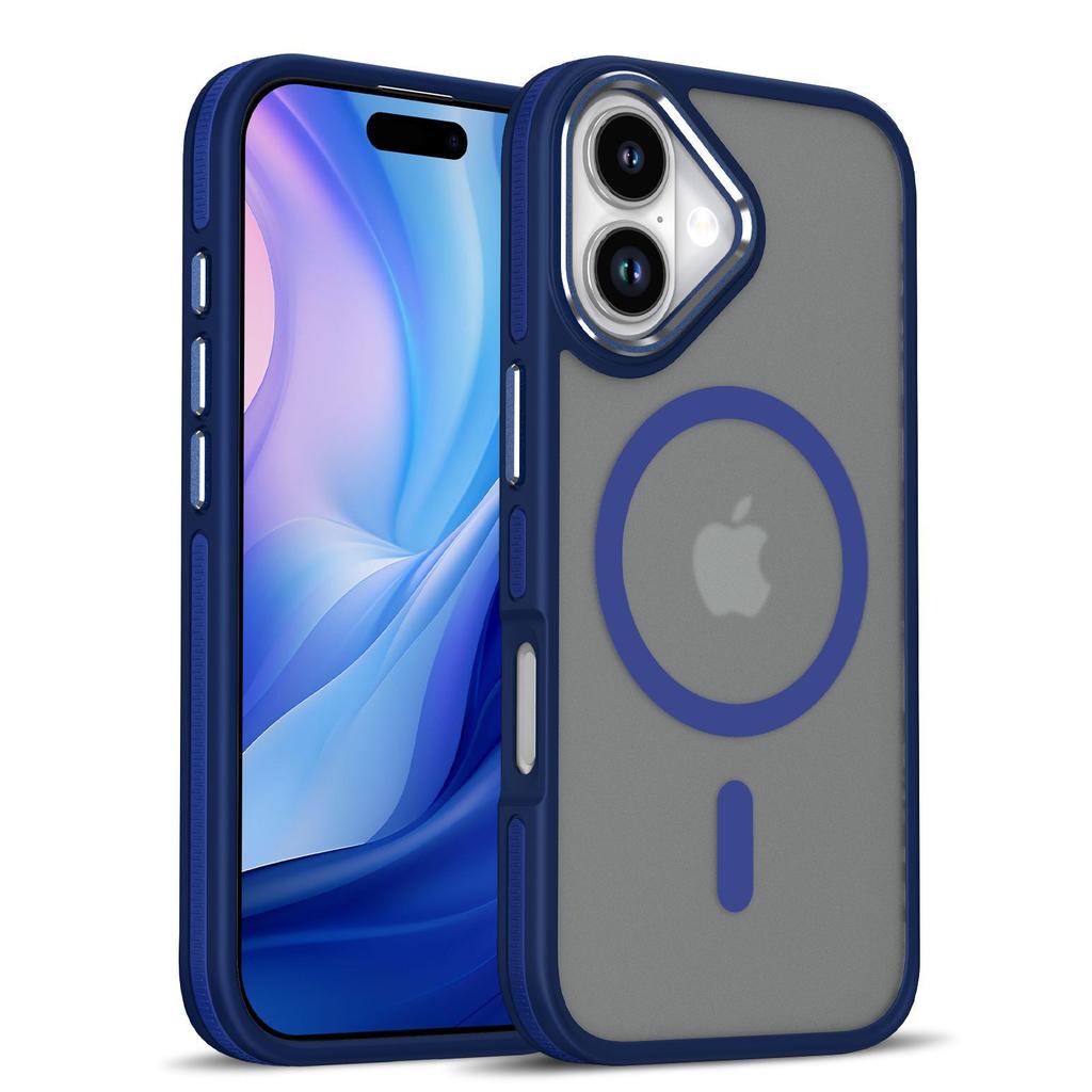 Чехол для телефона IPhone17 с противоударными полосками для Apple 15, магнитный, матовый, приятный на ощупь, защитный чехол